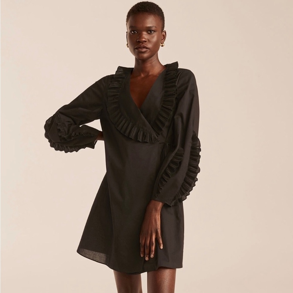 Elegant Black Ruffle Dress